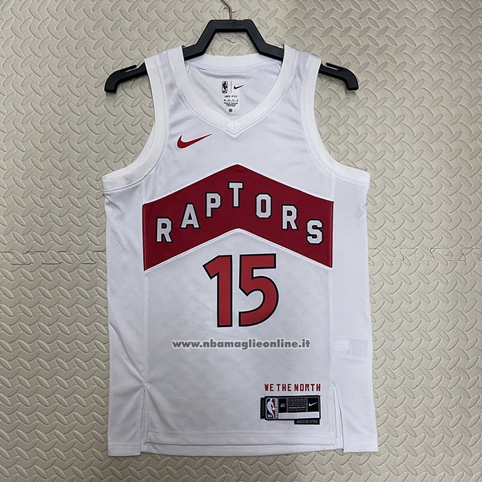 Maglia Toronto Raptors Vince Carter #15 Association 2022-23 Bianco